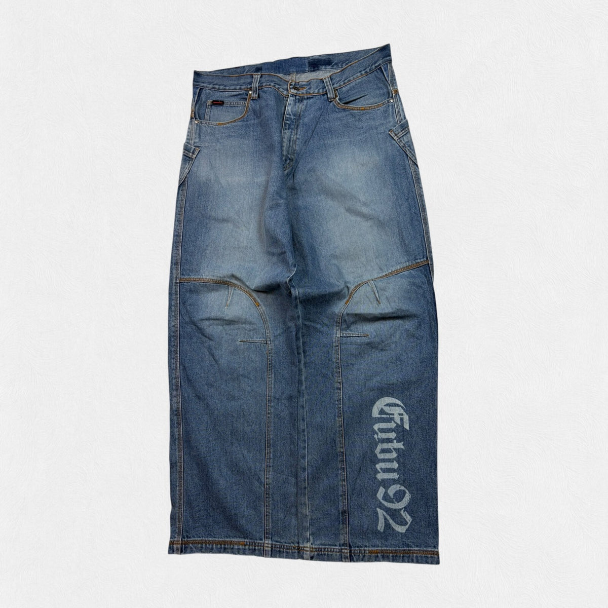 Vintage Y2K Fubu spell out baggy hip hop jeans (W40)