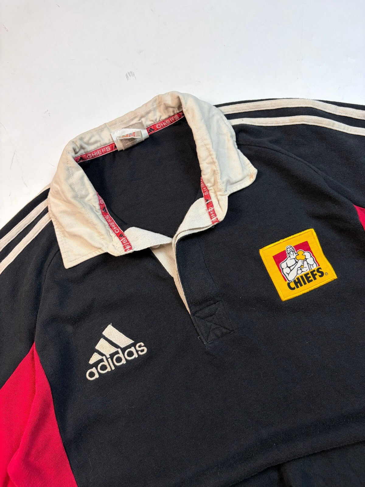 Vintage Waikato Chiefs 2000/01 Adidas player issue training rugby shirt (XL)