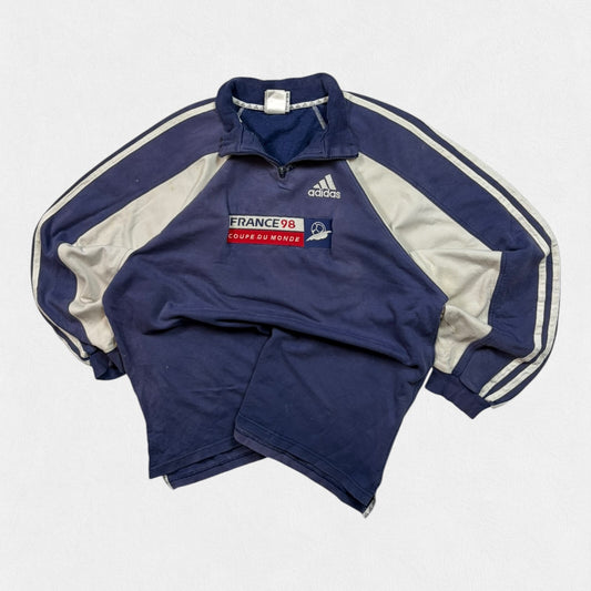 Vintage France 1998 world cup quarter zip sweatshirt (M)