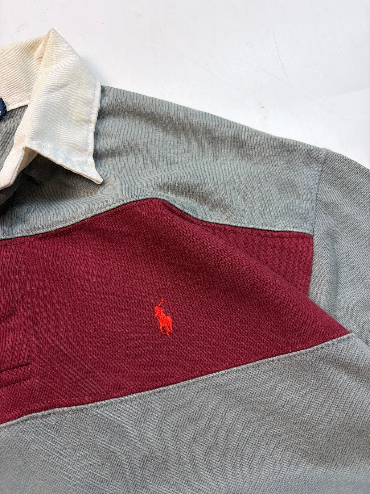 Vintage 90s Ralph Lauren striped rugby polo shirt (M)