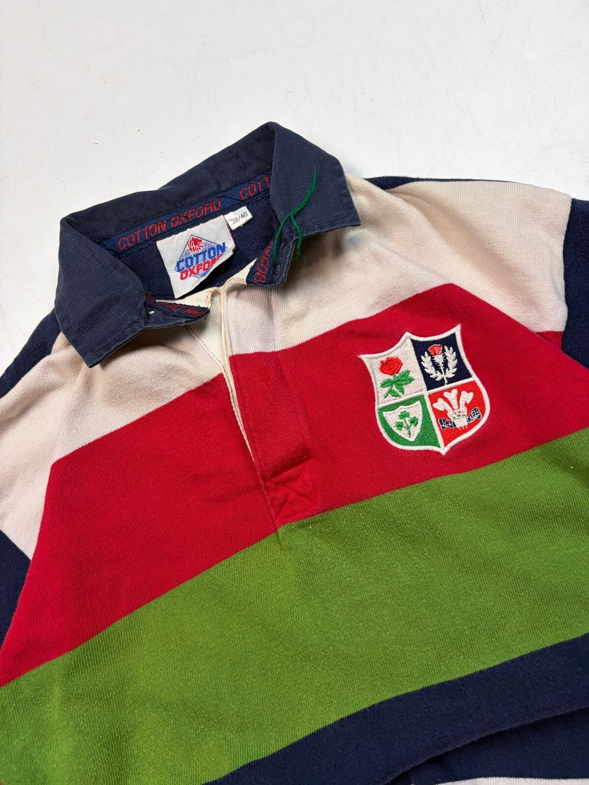 Vintage 80s British & Irish Lions Cotton Oxford supporters rugby shirt (S)