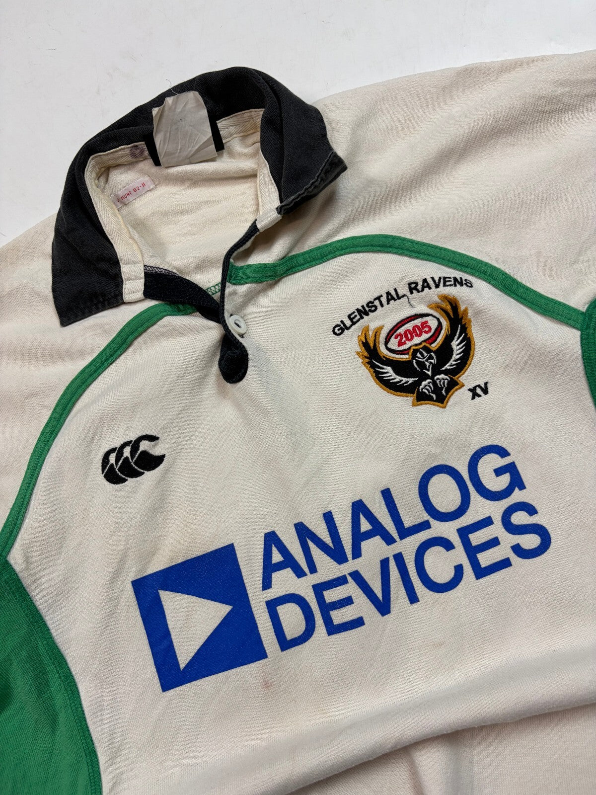 Vintage Glenstal Ravens 2005 match worn Canterbury rugby union shirt (S)