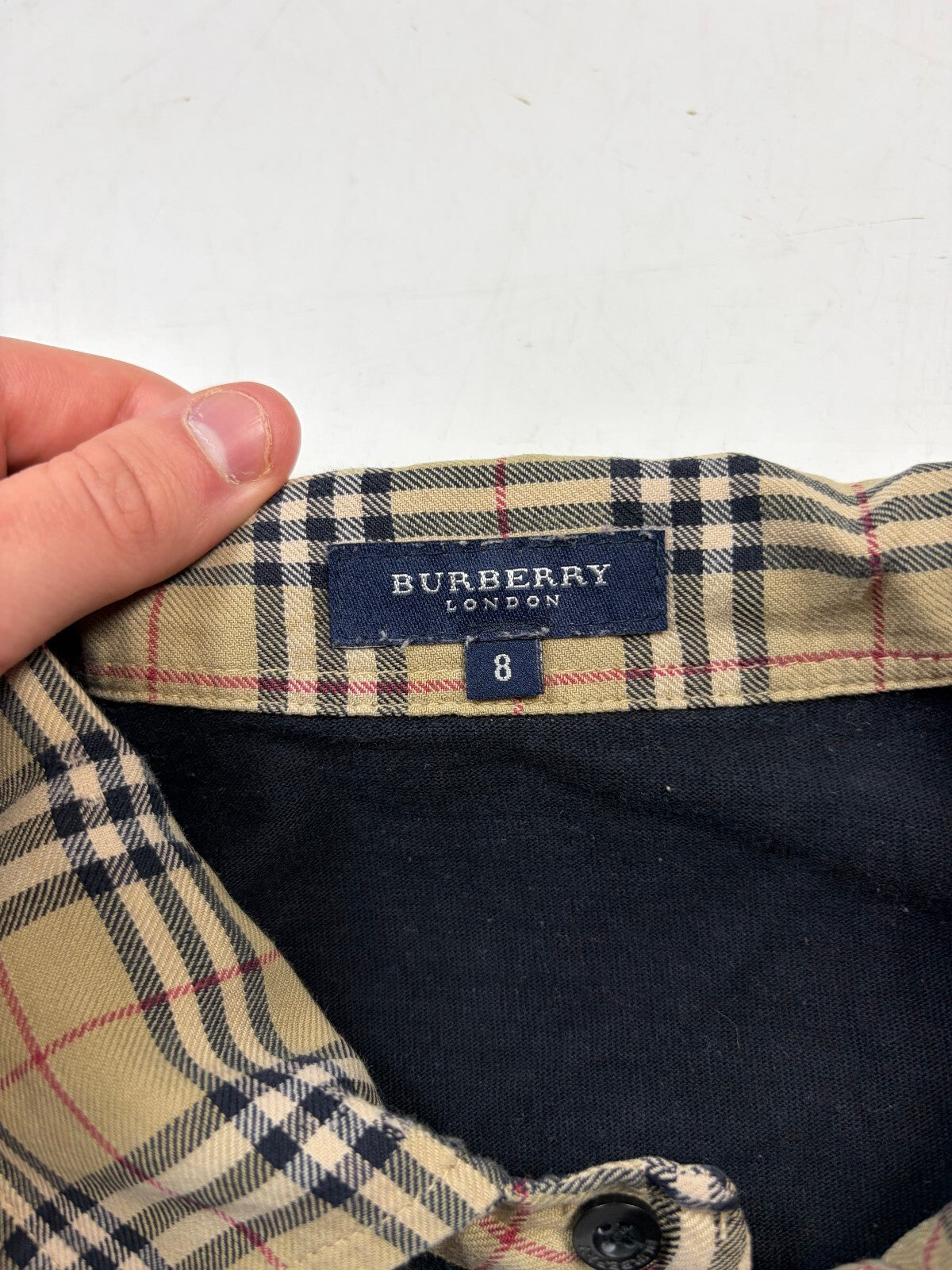 Vintage Burberry nova check rugby polo shirt (XL)