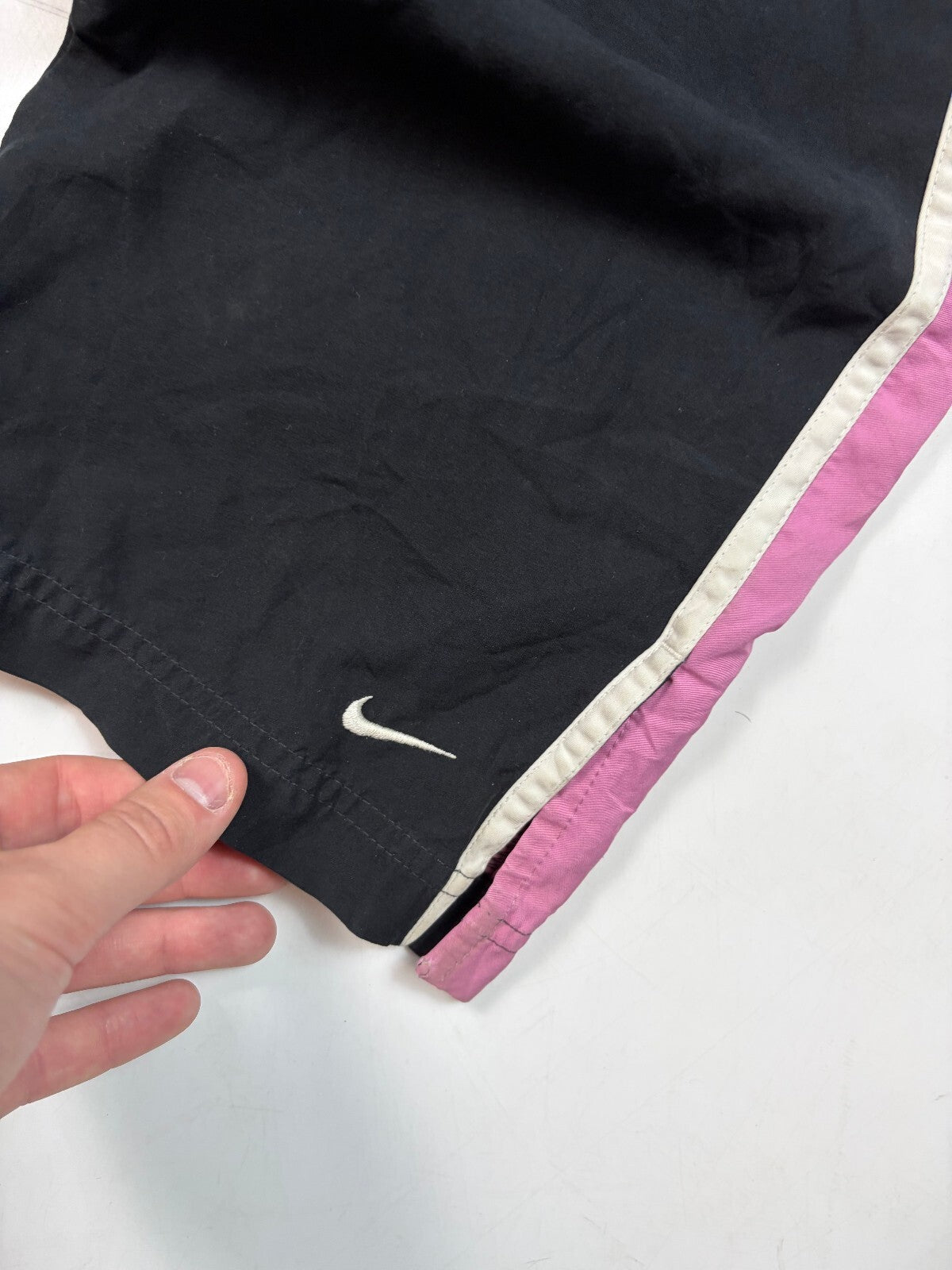 Vintage Women's Nike side stripe baggy track pants (S)