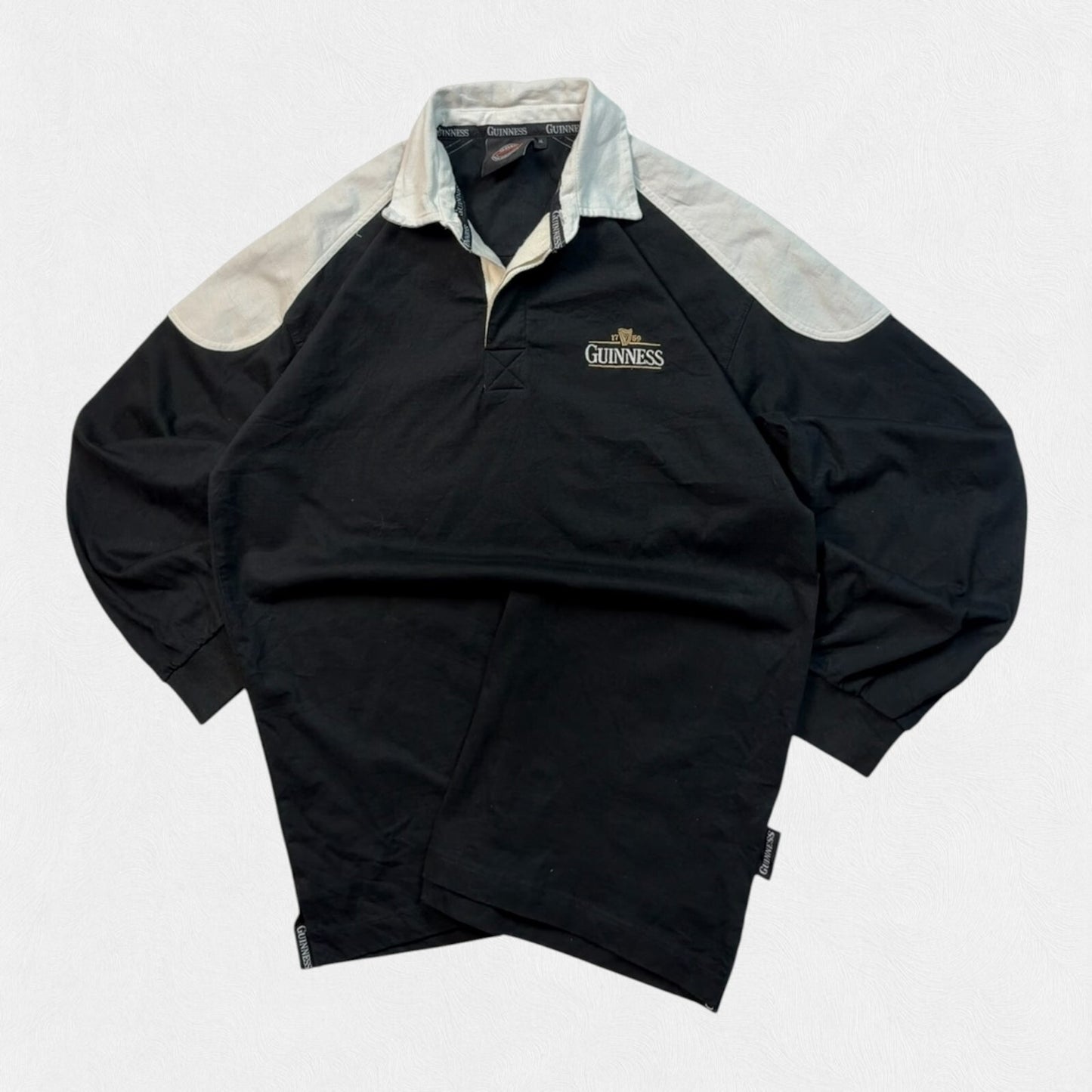 Vintage Y2K Guinness beer rugby polo shirt (XL)