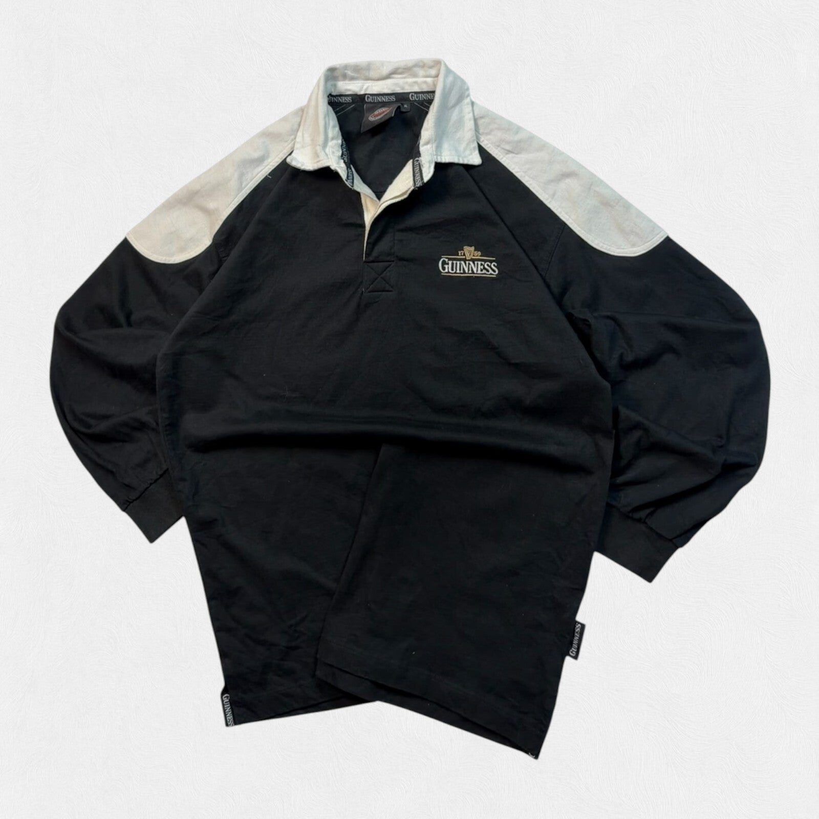 Vintage Y2K Guinness beer rugby polo shirt (XL)