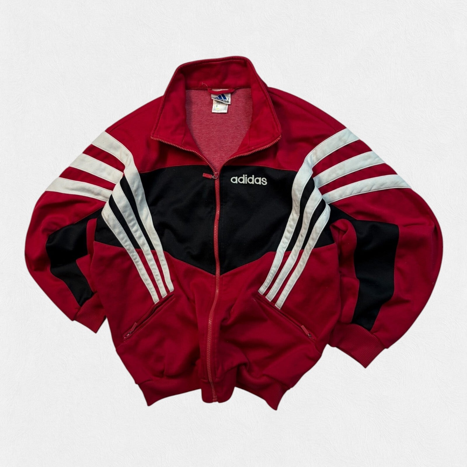 Vintage 90s adidas originals abstract colour block track top (M)