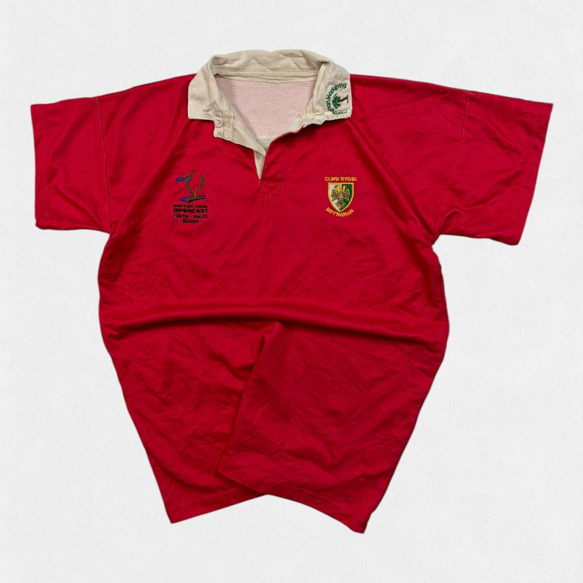 Vintage 90s Brynaman Wales match worn rugby union shirt (XL)