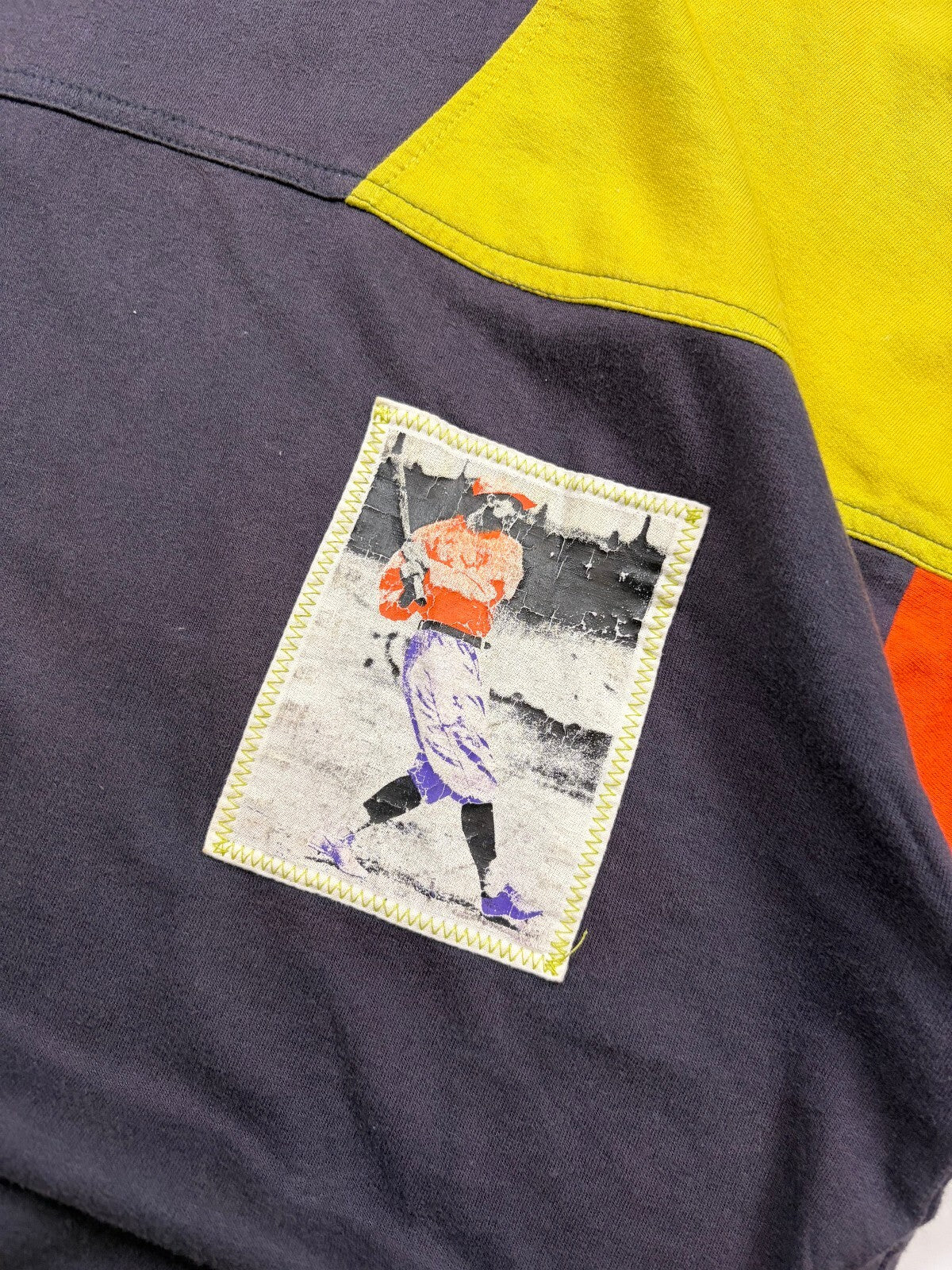 Vintage 80s Nike short sleeve colour block sweatshirt (XL)
