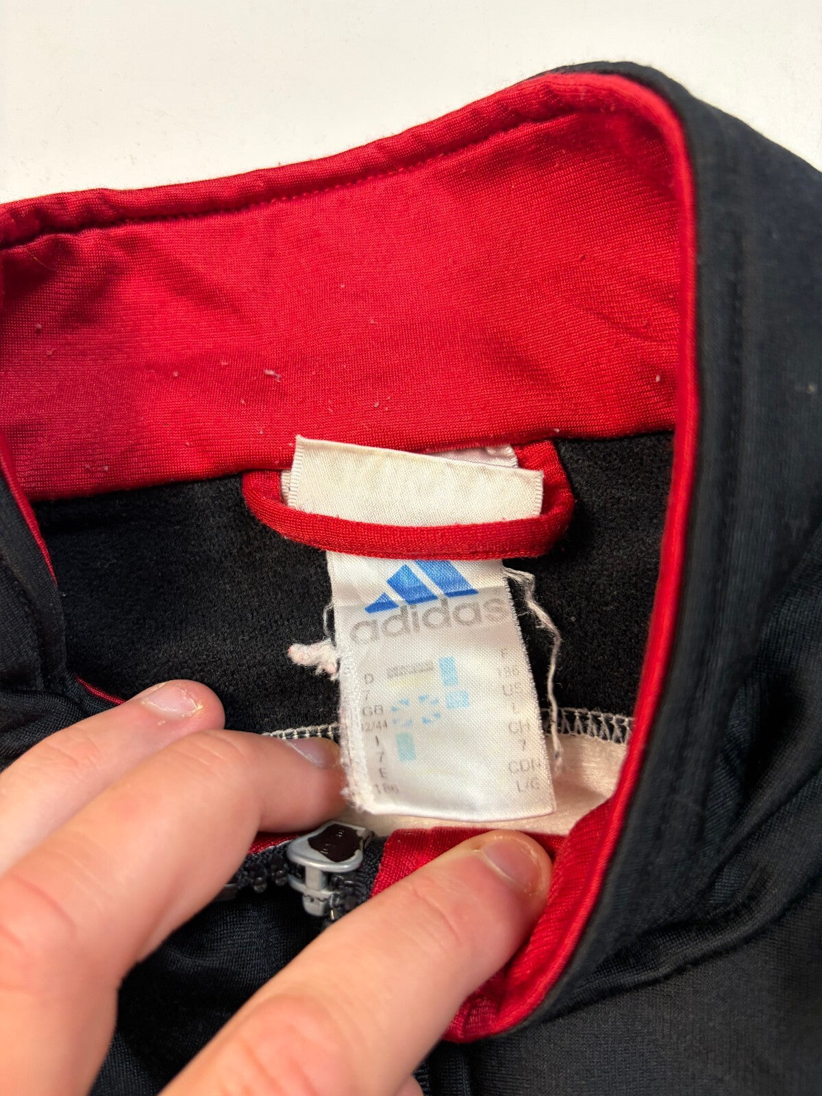 Vintage 90s Adidas colour block track jacket (L)