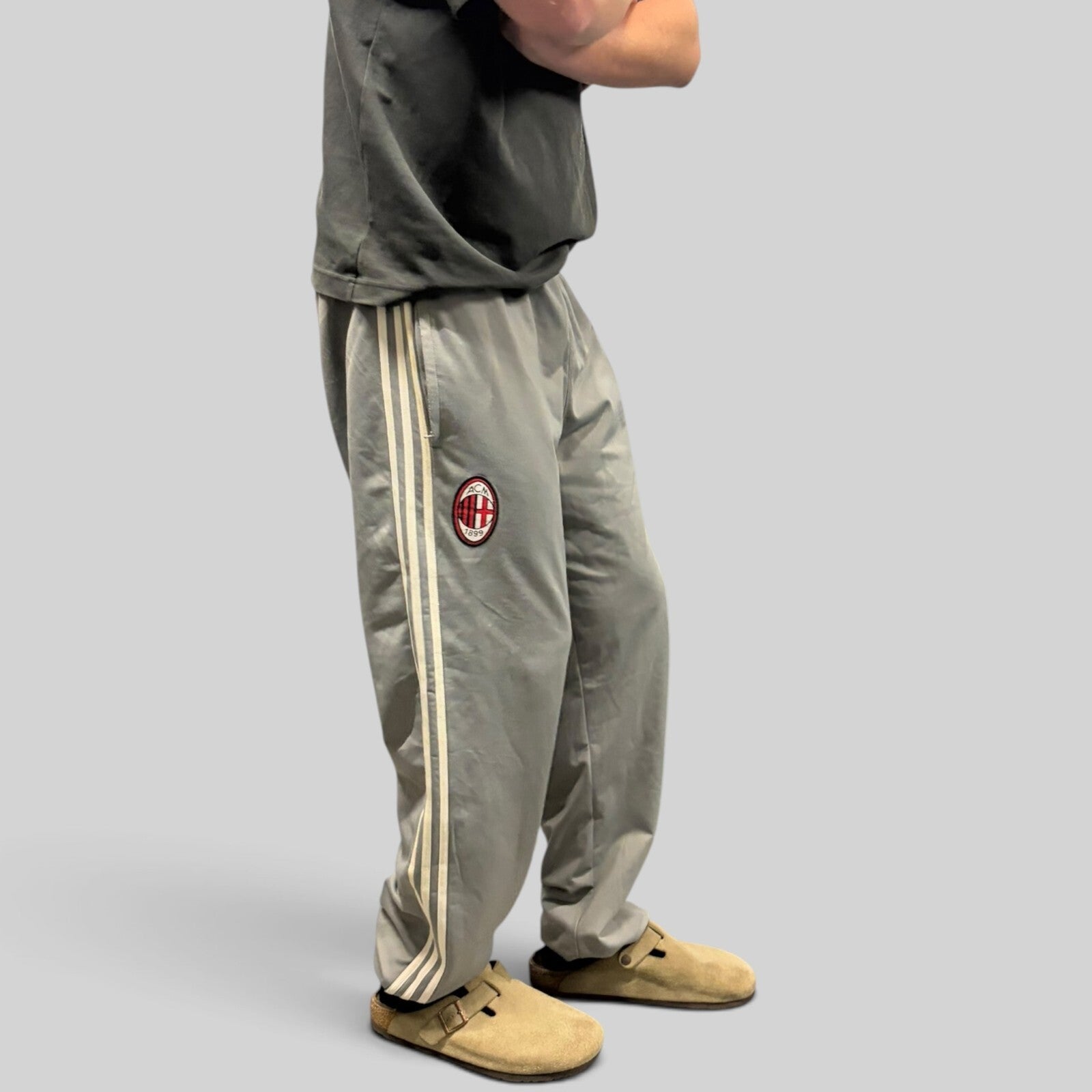 AC Milan adidas football baggy track pants (L)