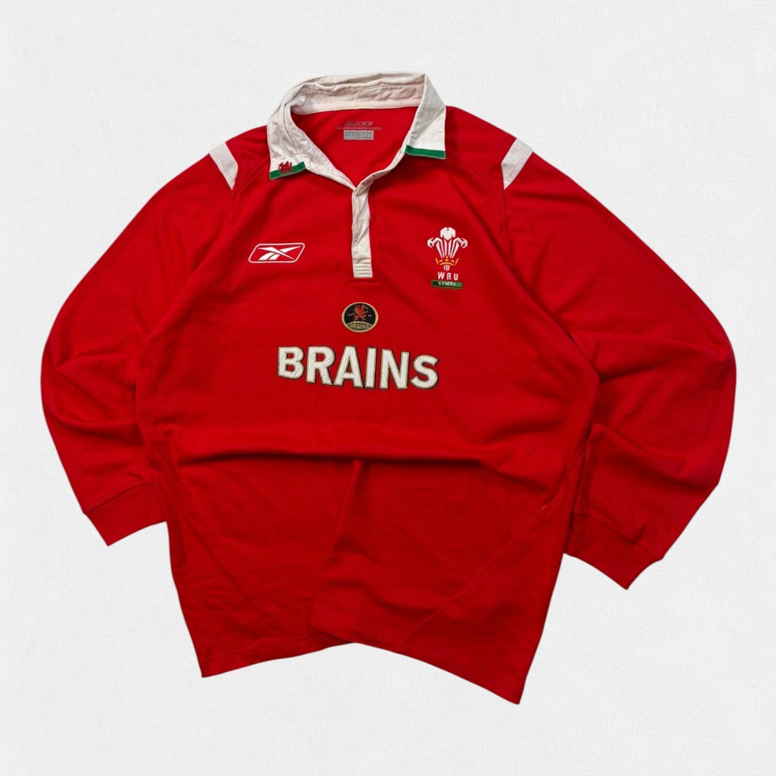 Vintage Wales 2005/06 Reebok rugby union shirt (L)