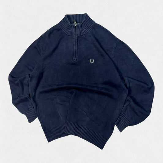Vintage Fred Perry quarter zip knit sweater (XL)