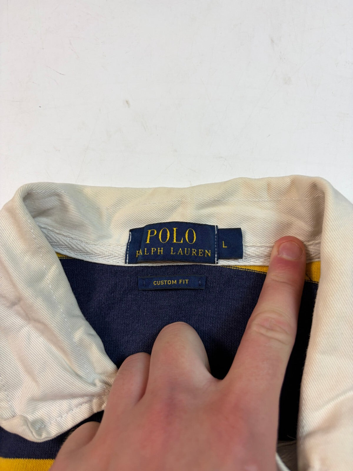 Ralph Lauren striped rugby polo shirt (L)