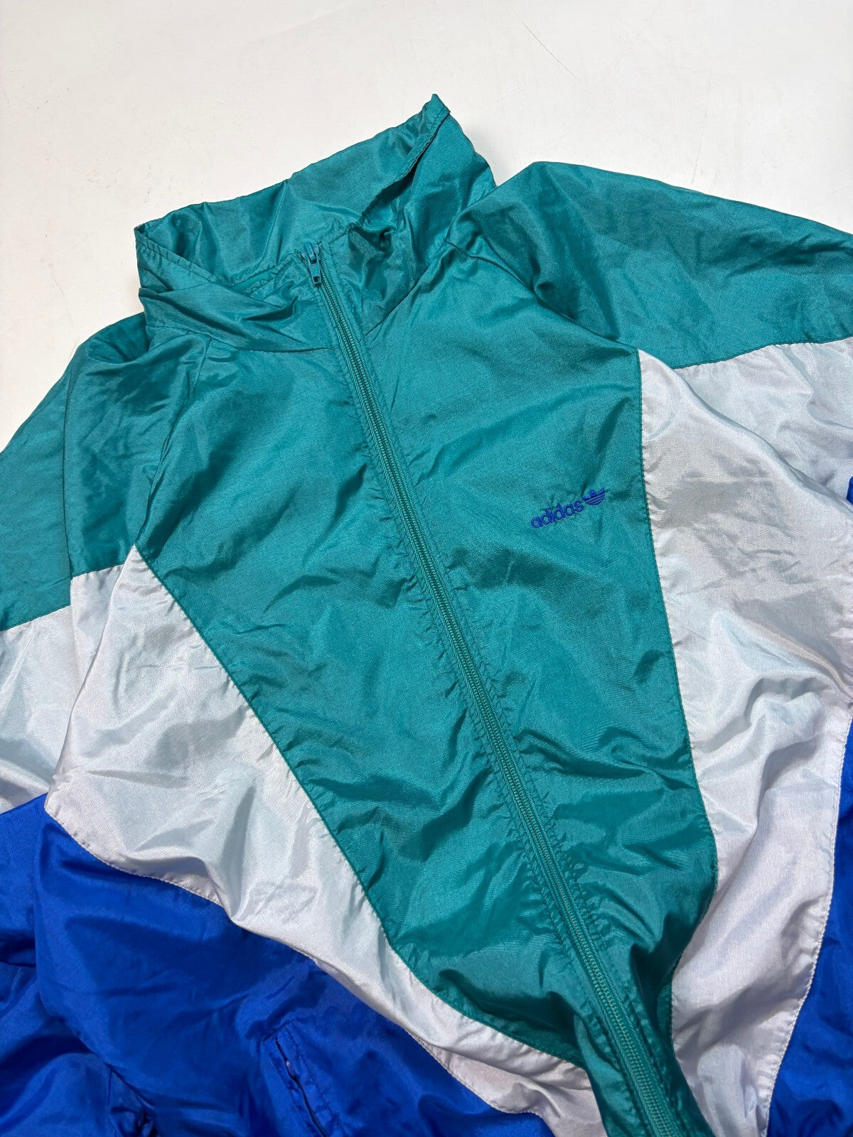 Vintage 90s Adidas originals colour block shell tracksuit (M)