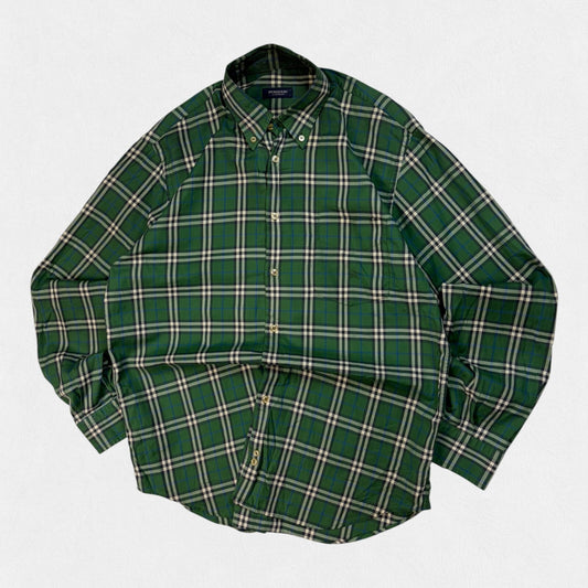 Vintage Burberry nova check checkered button up shirt (M)