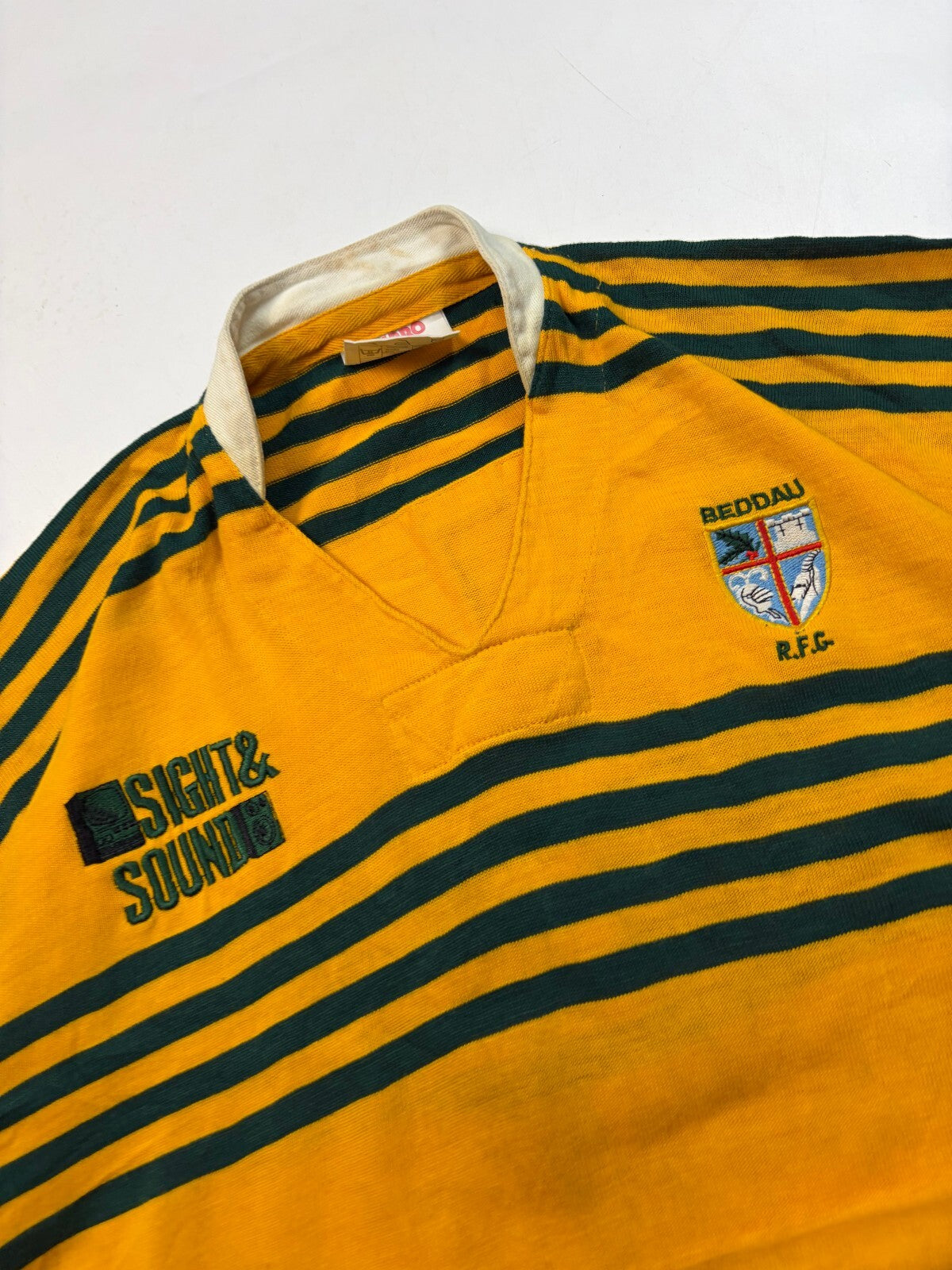 Vintage 80s Beddau Halbro rugby union shirt (L)