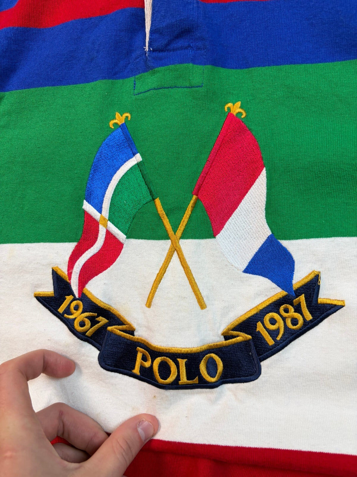 Ralph Lauren cross flags rugby polo shirt (M)