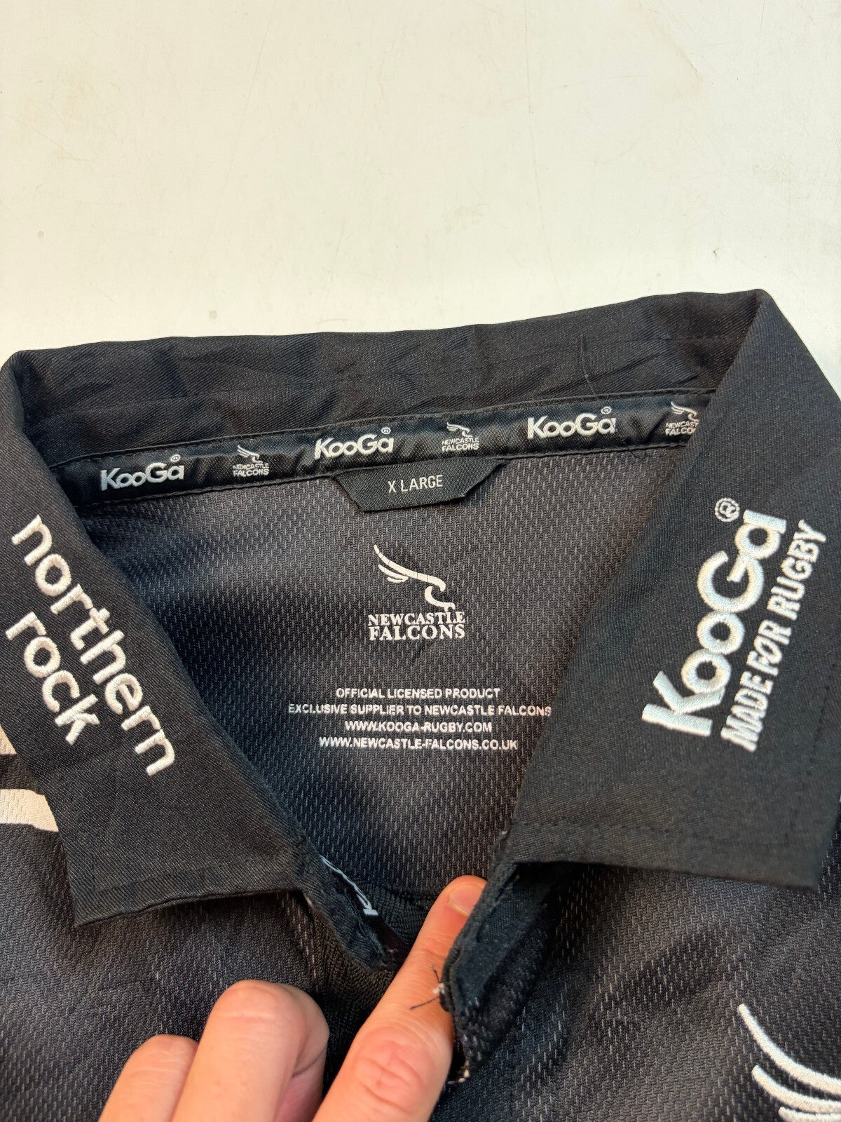 Vintage Newcastle Falcons 2006/07 Kooga rugby shirt (XL)