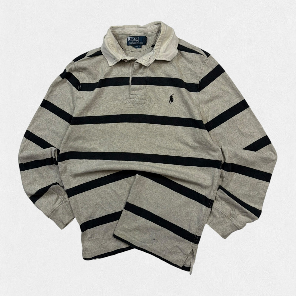 Vintage Y2K Ralph Lauren striped rugby polo shirt (S)