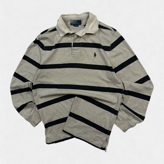 Vintage Y2K Ralph Lauren striped rugby polo shirt (S)