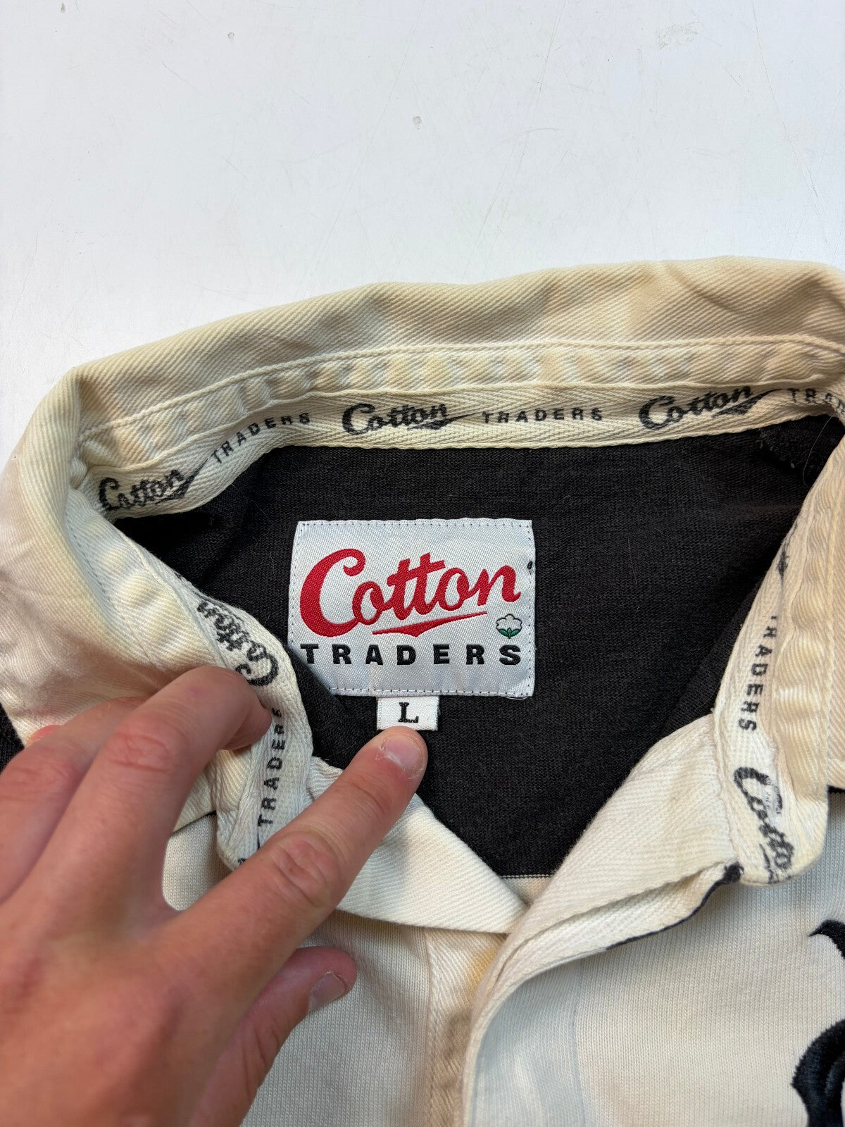 Vintage Barbarians 2003 Cotton Traders rugby shirt (L)