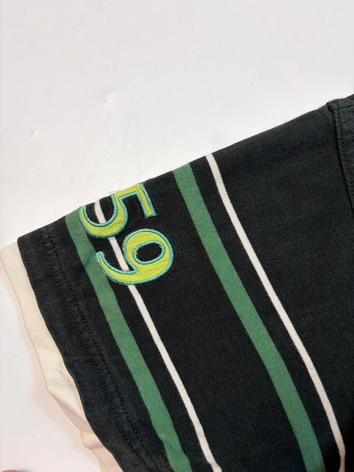 Vintage Guinness beer striped rugby polo shirt (M)