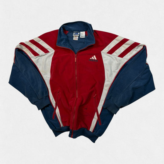 Vintage 90s Adidas colour block velour full tracksuit (M)