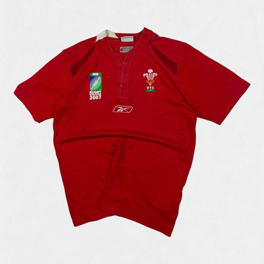 Vintage Wales 2007 world cup Reebok rugby shirt (M)