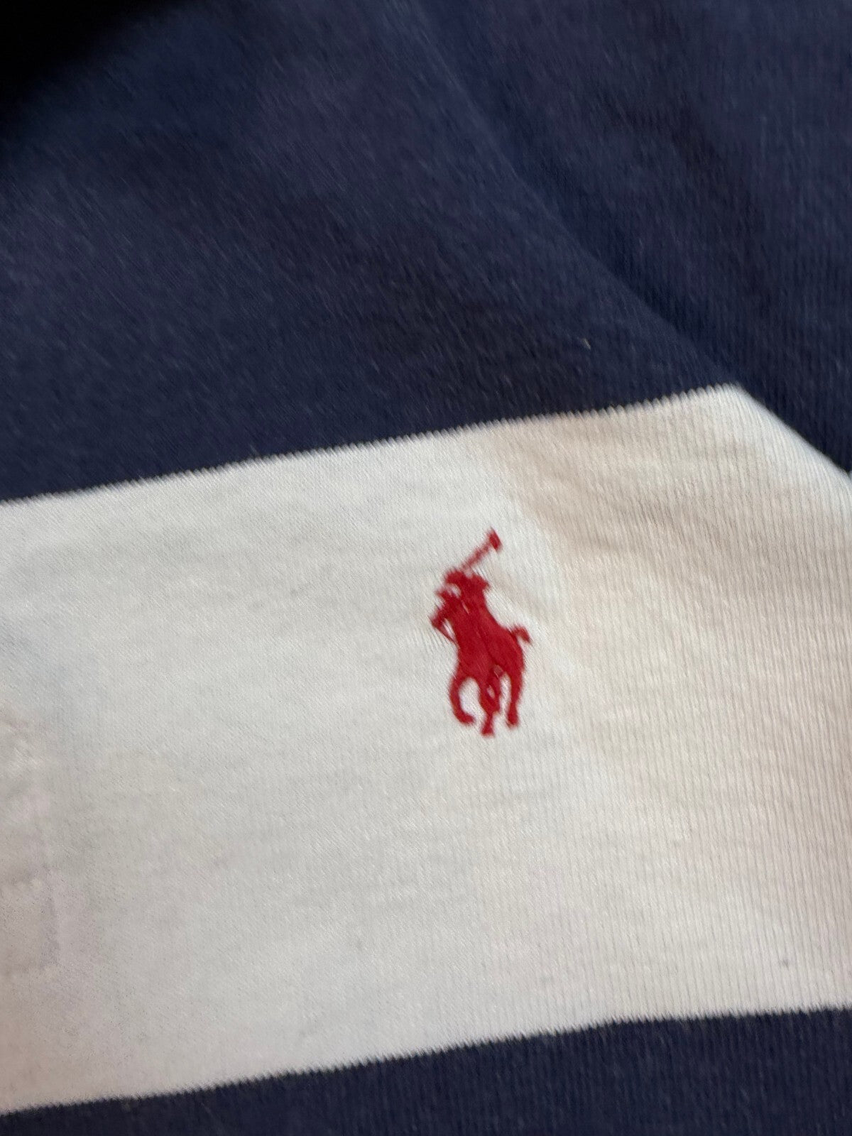 Vintage Ralph Lauren striped rugby polo shirt (M)