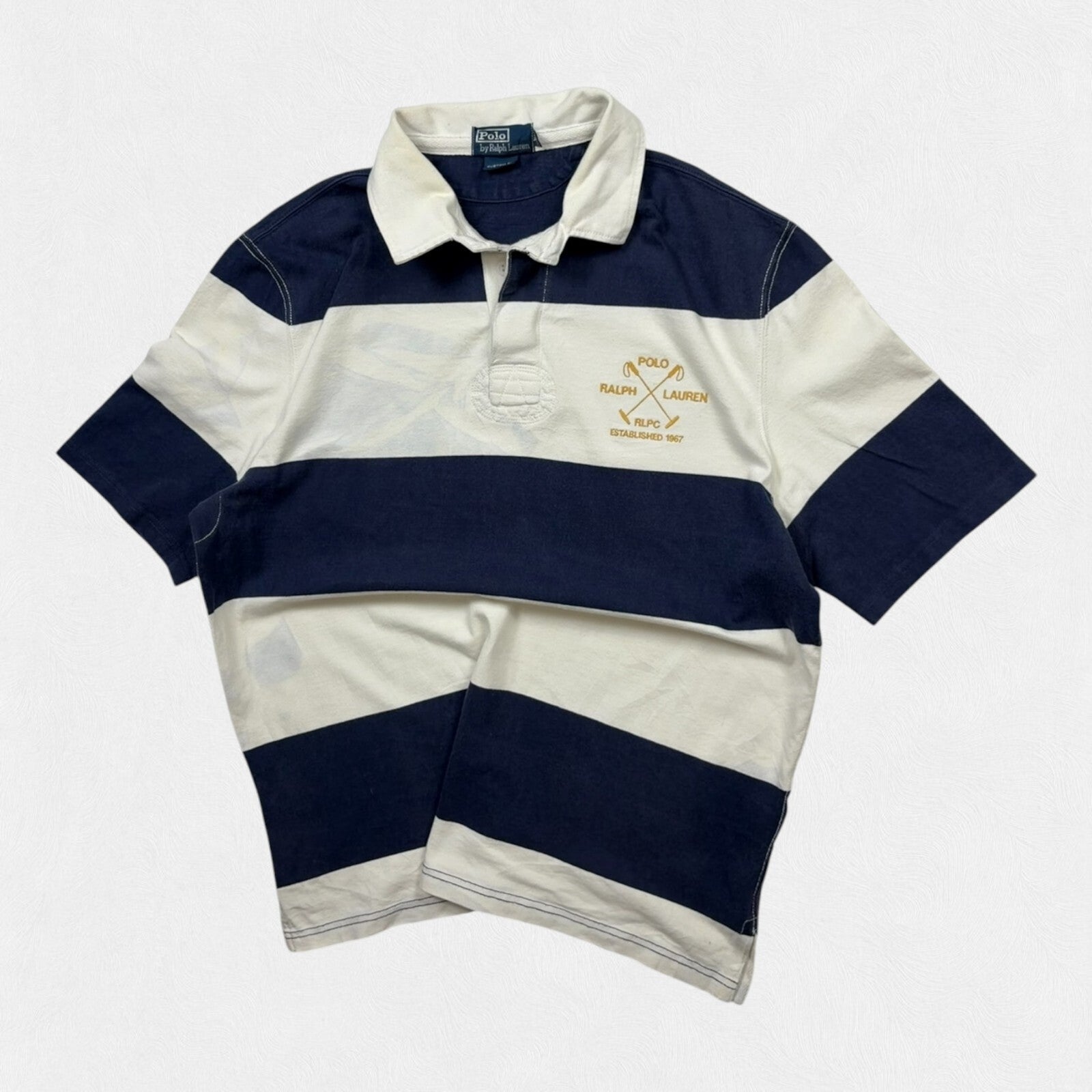 Vintage Ralph Lauren short sleeve rugby polo shirt (XL)