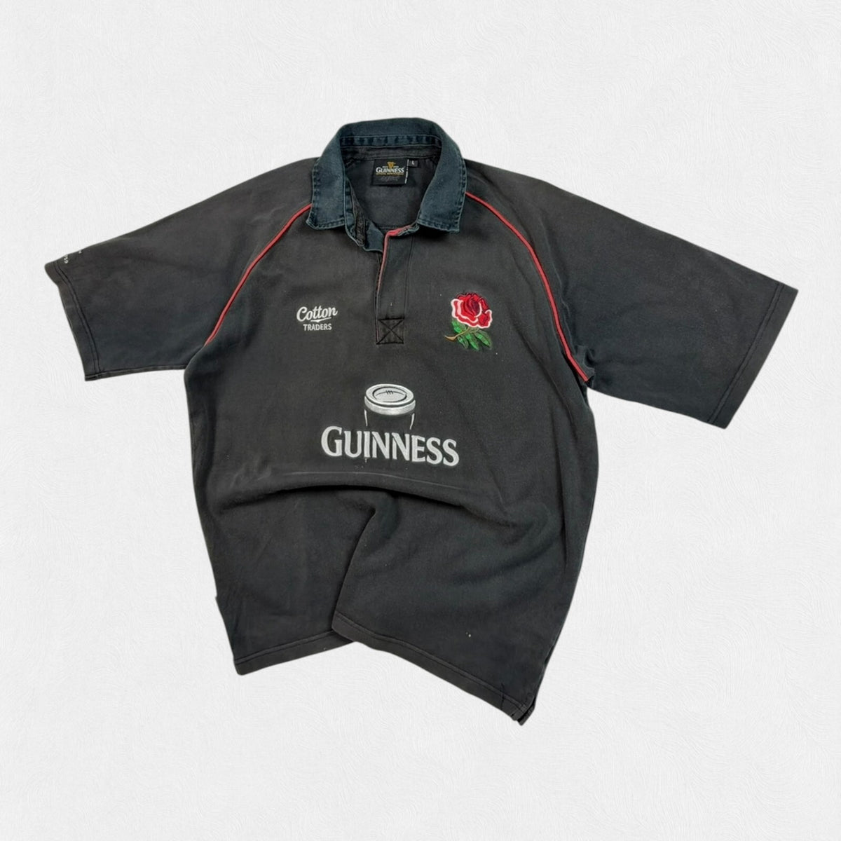 Vintage England Guinness Cotton Traders rugby union shirt (L)