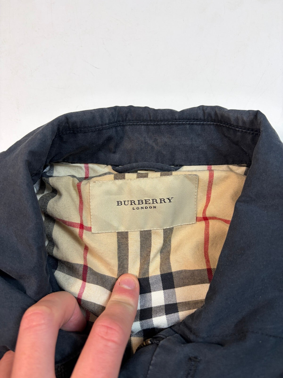 Burberry collared button up harrington jacket (L)
