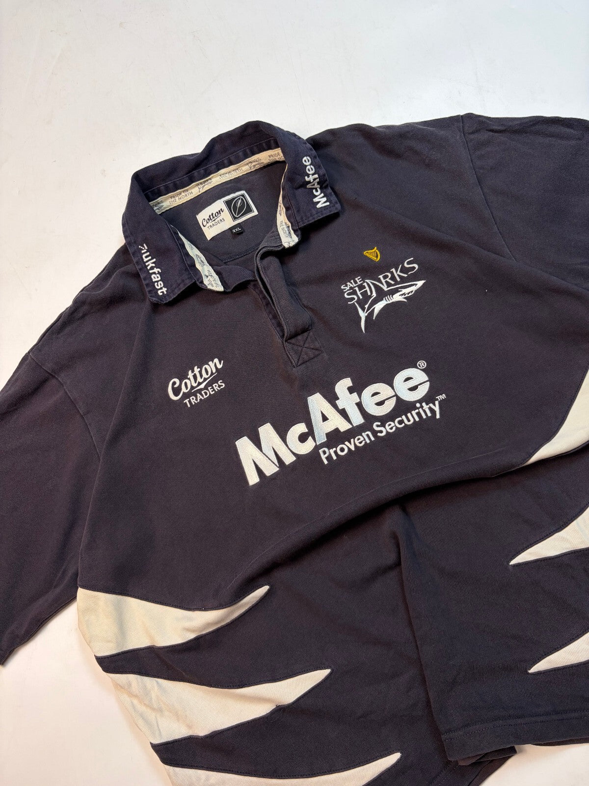 Vintage Sale Sharks 2006/07 Cotton Traders home rugby shirt (XXL)