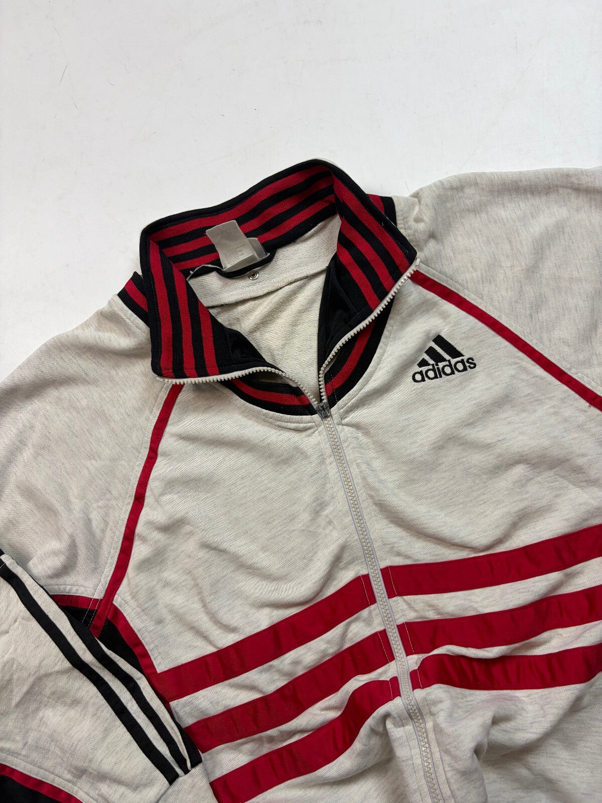 Vintage 90s adidas colour block abstract track top (L)