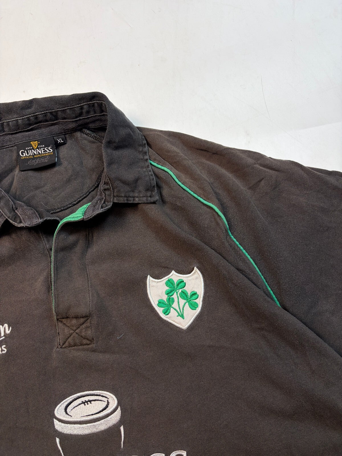 Vintage Ireland Guinness Cotton Traders rugby shirt (L)