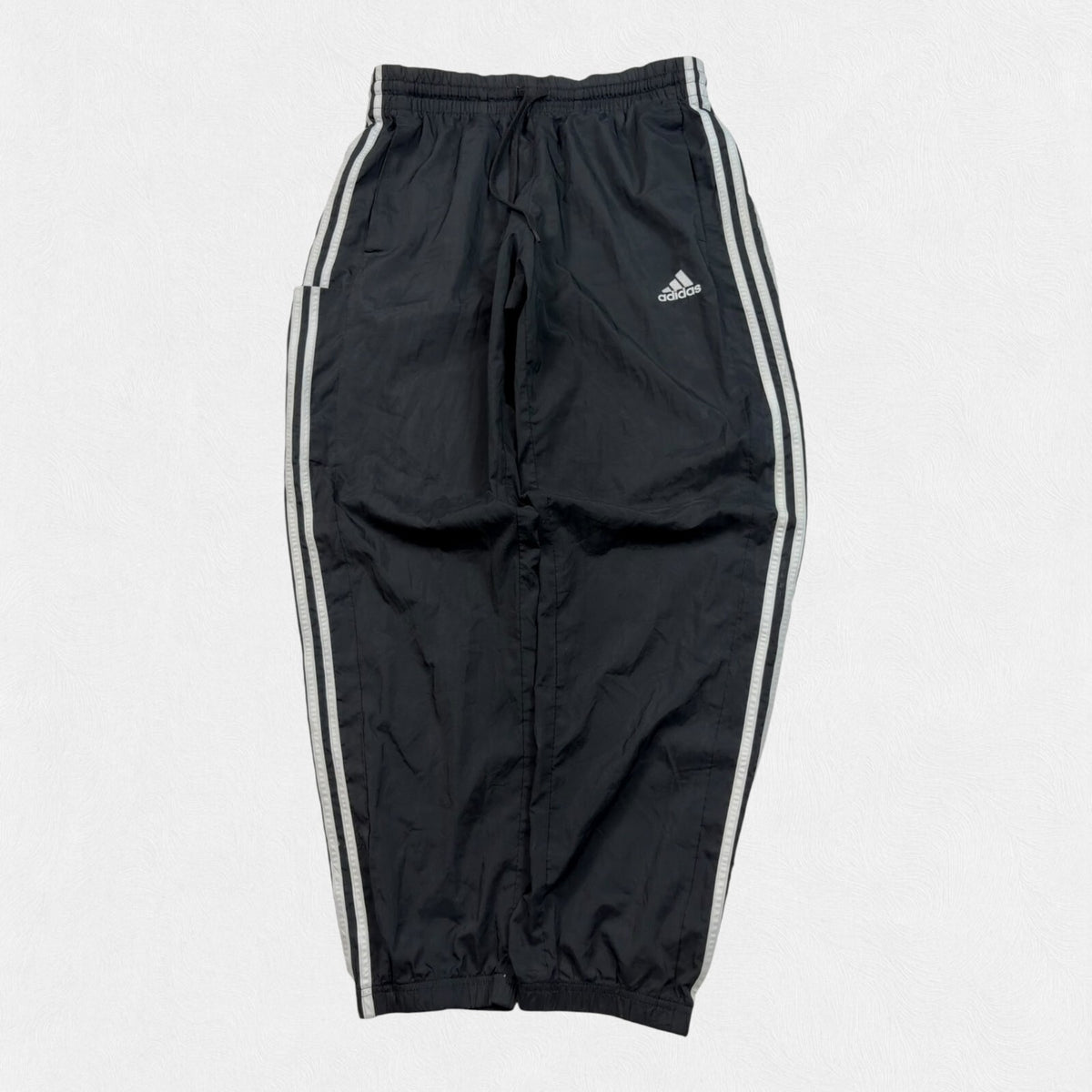 Vintage Y2K adidas side stripe baggy track pants (M)