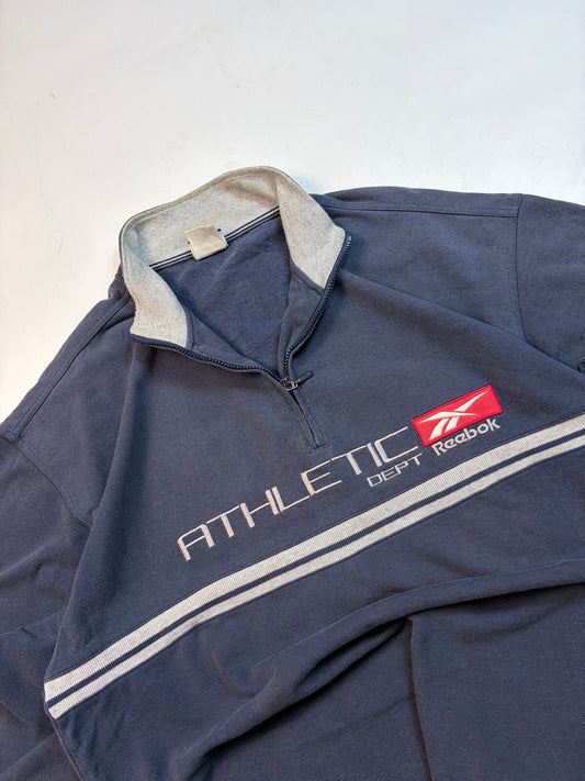 Vintage Reebok spell out quarter zip sweatshirt (XXL)