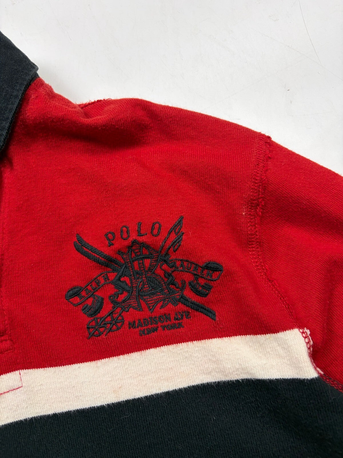 Vintage Ralph Lauren crest emblem rugby polo shirt (M)