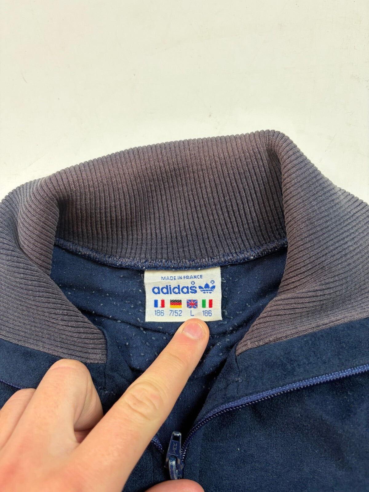 Vintage 80s adidas originals ventex velour track top (L)