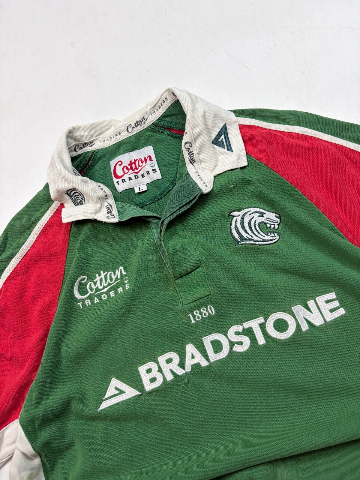 Vintage Leicester Tigers 2003/04 Cotton Traders rugby shirt (L)