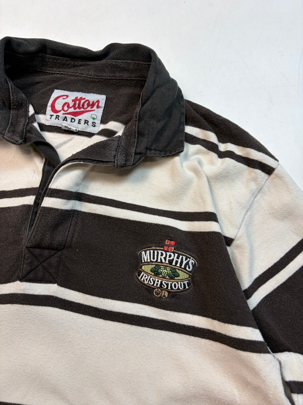 Vintage 90s Murphy's stout Cotton Traders rugby polo shirt (M)