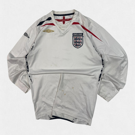 Vintage England 2007-09 Umbro long sleeve football shirt (L)