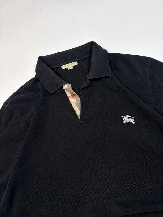 Vintage Burberry Brit long sleeve polo shirt (XL)