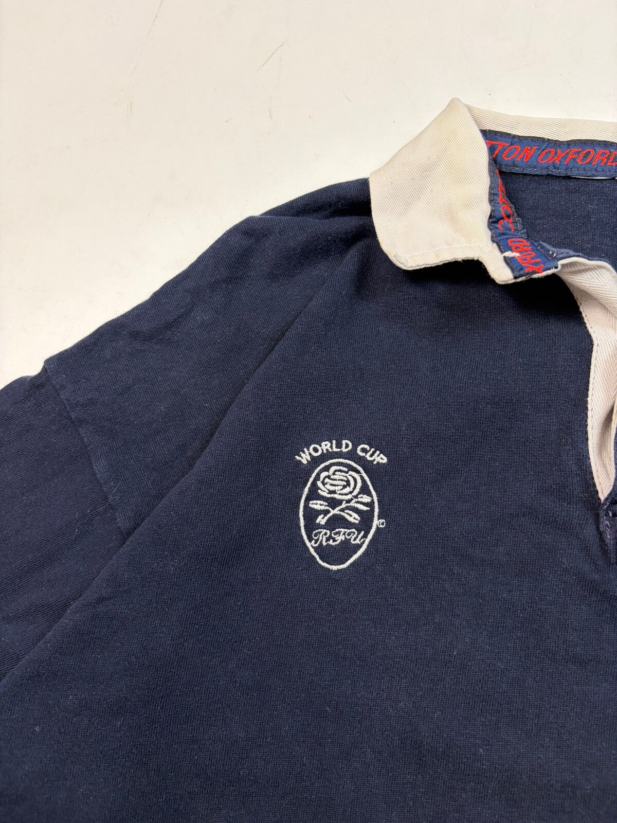 Vintage 90s Scotland world cup Cotton Oxford rugby shirt (L)