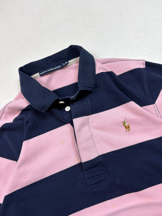 Vintage Ralph Lauren striped rugby polo shirt (XL)
