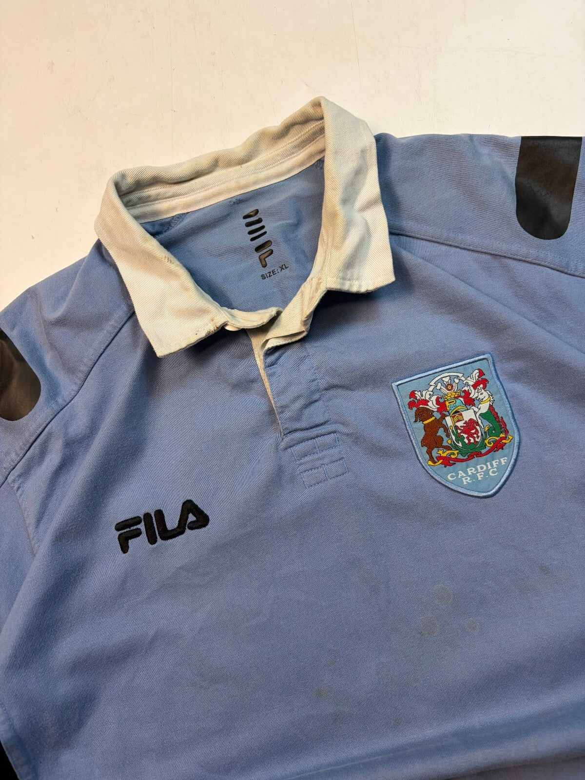 Cardiff RFC 2000/01 Fila rugby union shirt (XL)