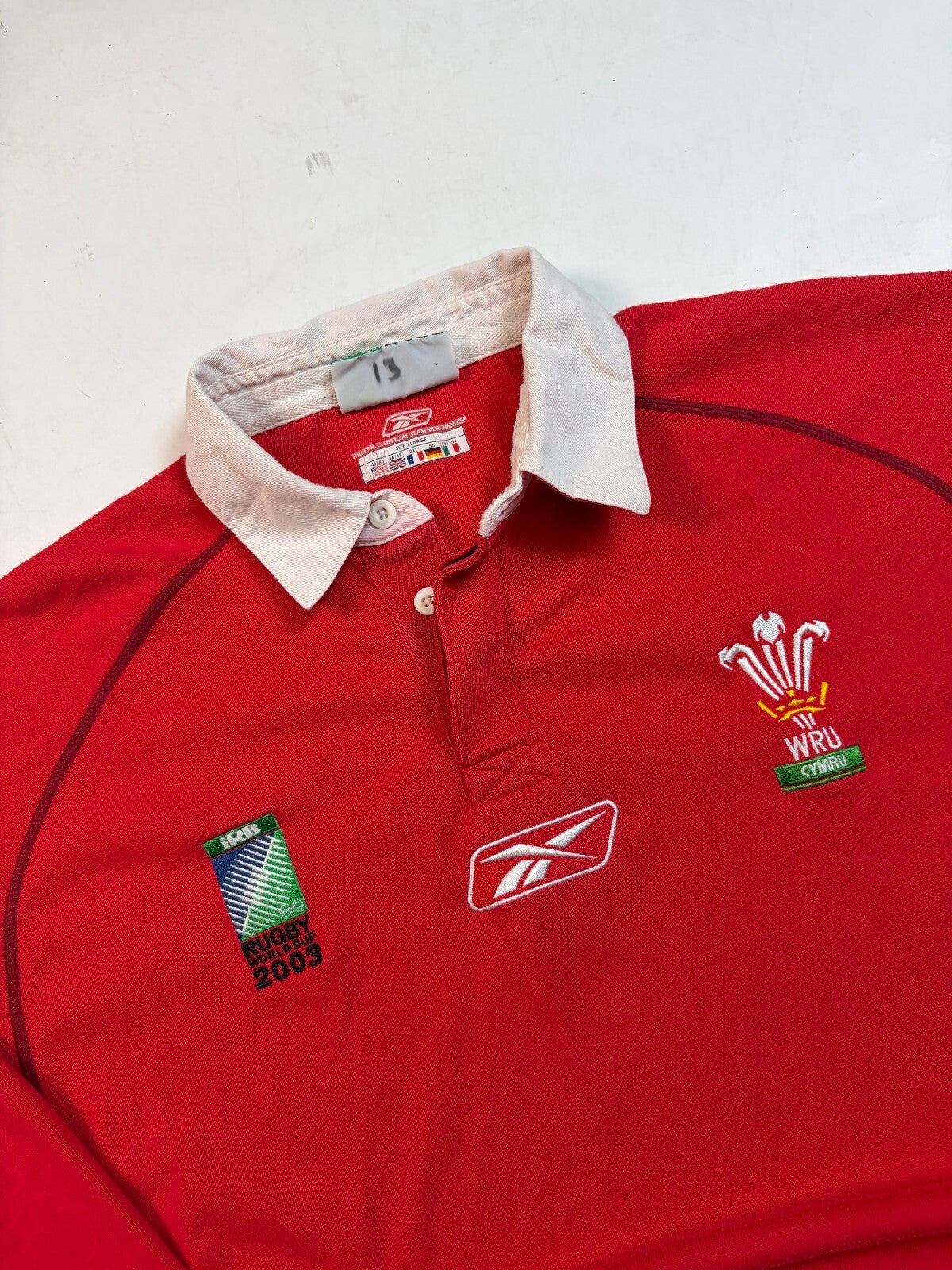 Vintage Wales 2003 world cup Reebok rugby shirt (XL)