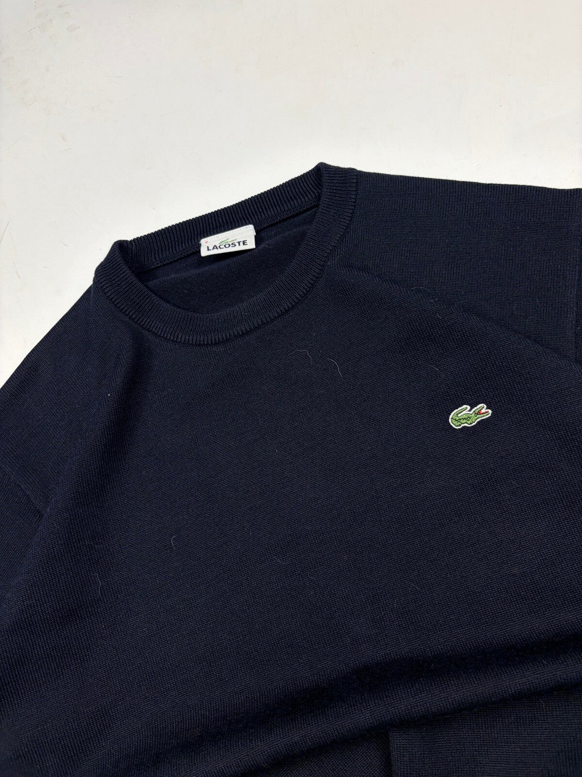 Vintage Y2K Lacoste knit sweater navy (XL)