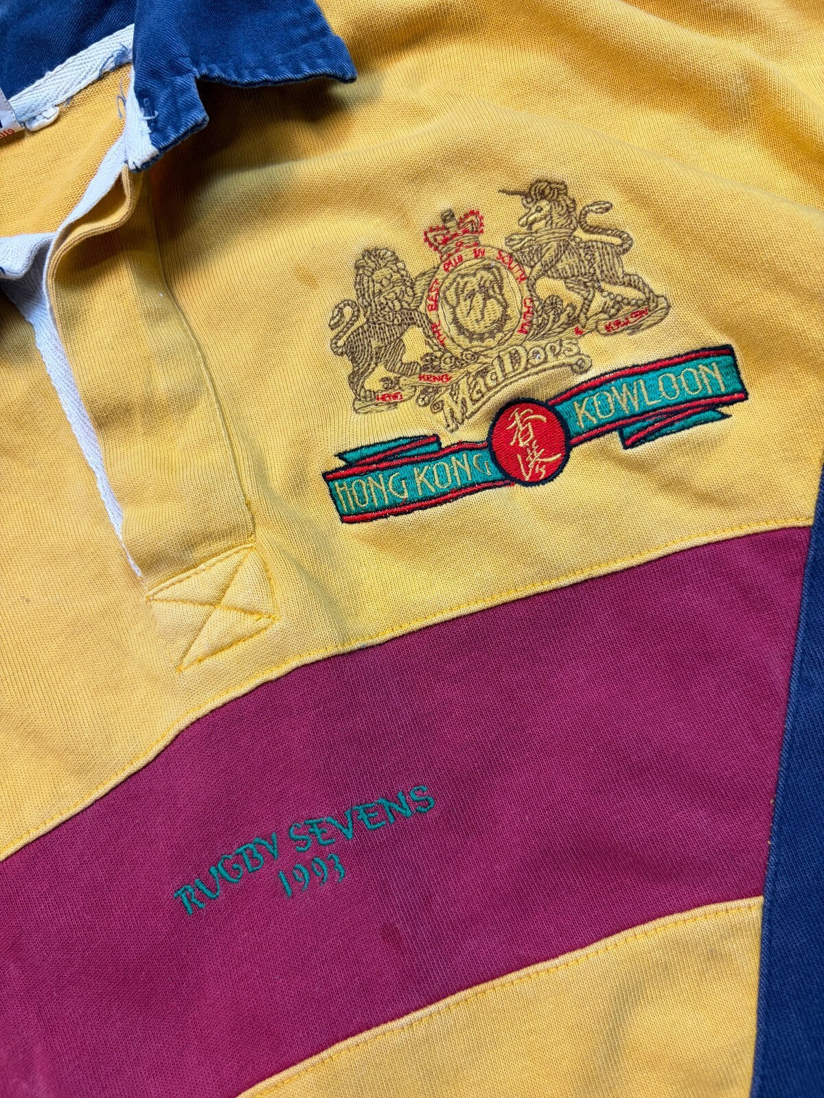 Vintage Hong Kong Mad Dog Kowloon 1993 sevens rugby shirt (XL)